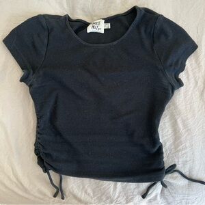 Princess Polly ribbed black t shirt